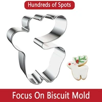 snowflake christmas cookie tools cutter mould biscuit press icing set stamp mold stainless steel cake decorating tools kitchen