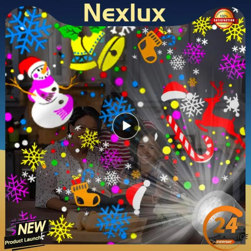 

Rotating Projector Household Christmas Atmosphere Gifts Decorative Lights Christmas Led Projection Light Home Decoration Usb