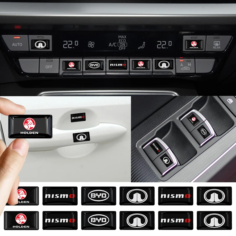 

10PCS Car Window Lift Button Sticker Dashboard Trim Decals For Toyota C-hr Prado Rav4 Yaris Hilux Prius Avensis Corolla Camry