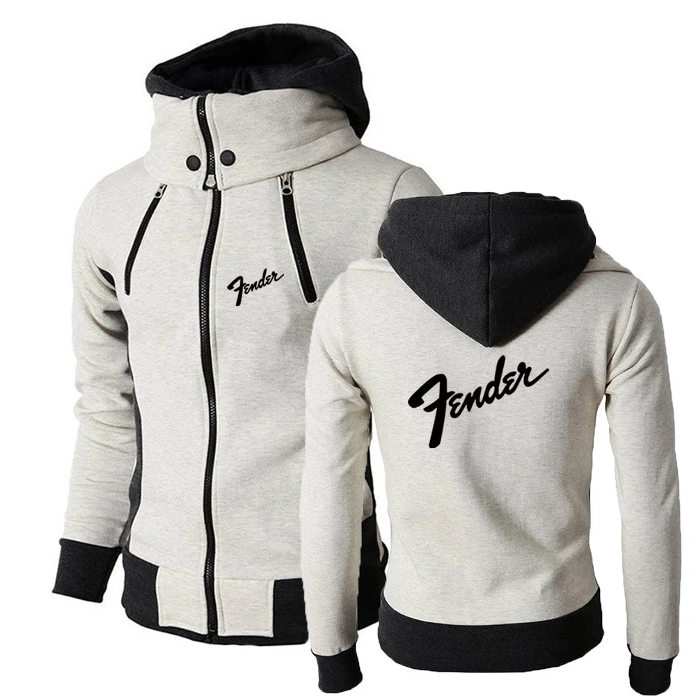 

2022 Music uitar Fender arajaku Mens Modis arajuku Sports Lon Sleeve Zipper Cotton Winter dies Casual Sweatsirts