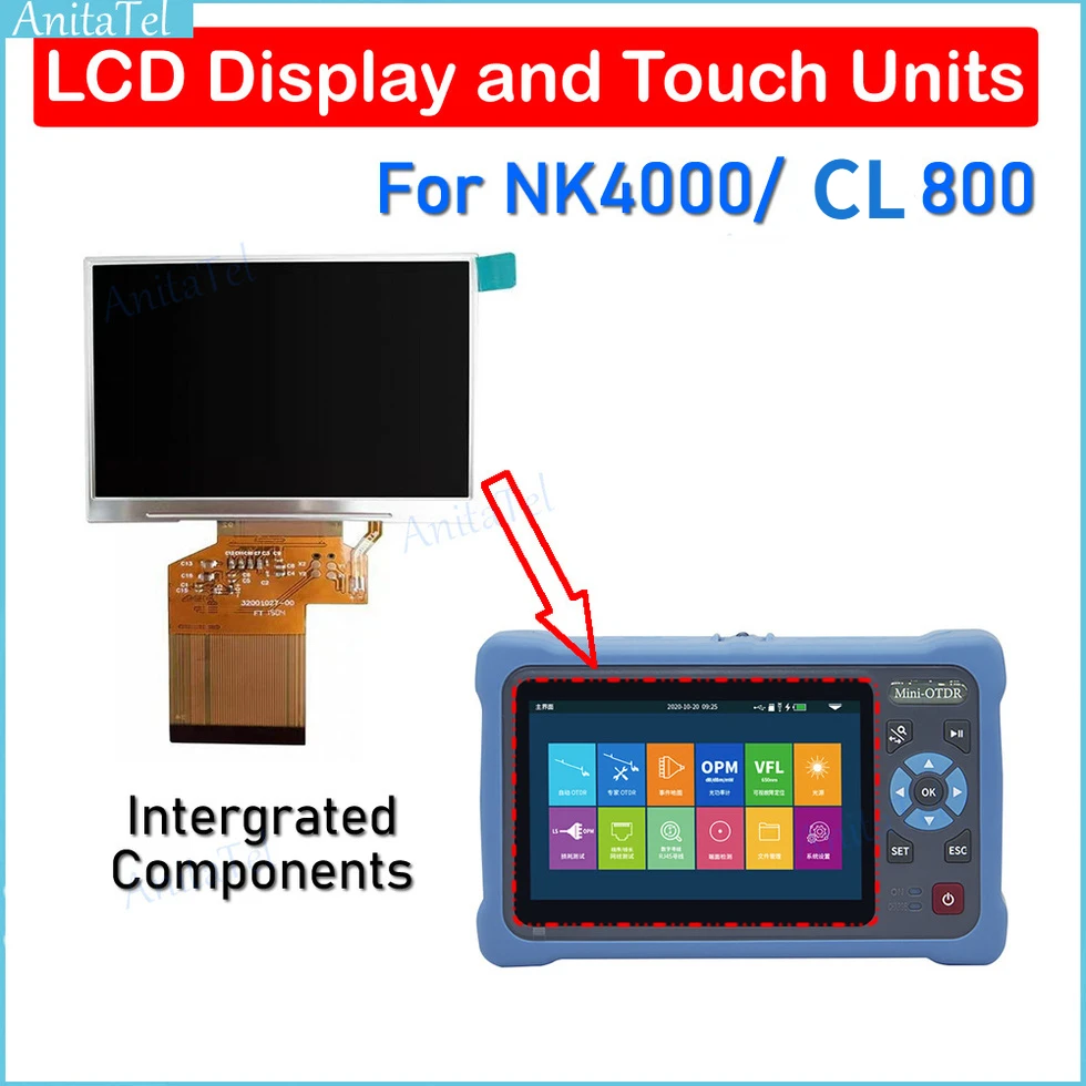 

Оригинальные детали Novker NK4000 CL800A apc CL800U upc Mini OTDR, оригинальный дисплей и сенсорный экран высокого качества