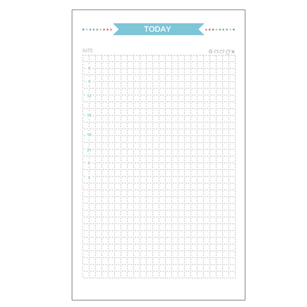 

40 Sheets Size 6-Hole Paper Refills For Notebook Planner Journal Dairy (Grid)