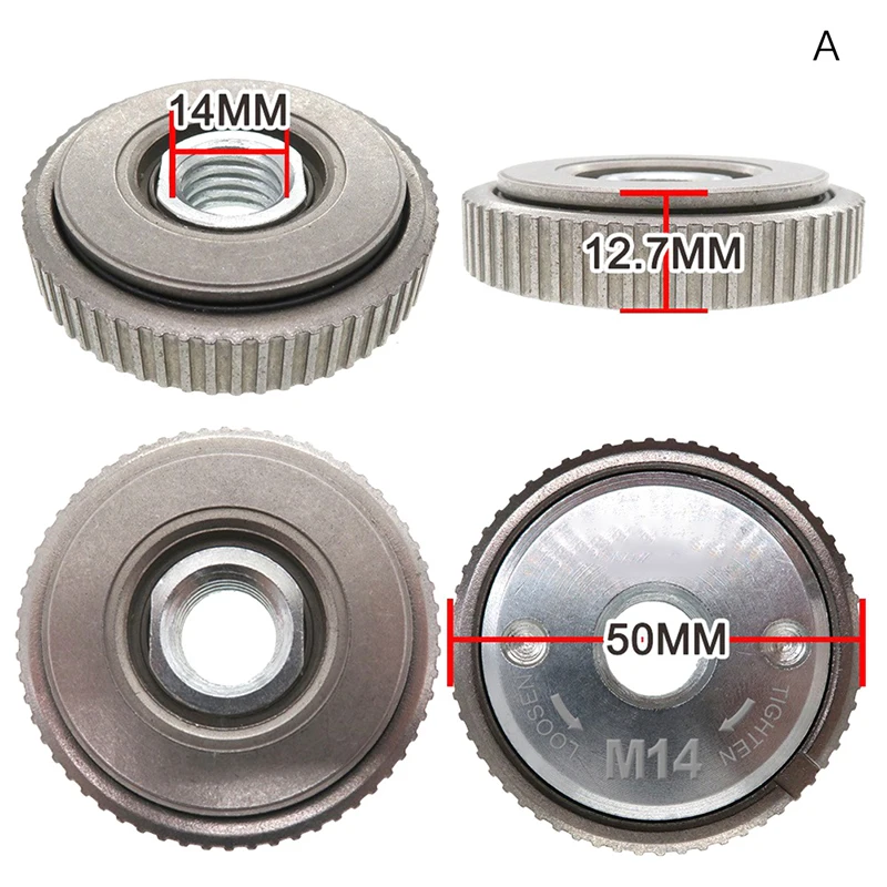 

High Quality M14 Thread Angle Grinder Locking Plate Self Chuck Tools Accessries Flange Nut Tools Angle Grinder Accessories 1PC