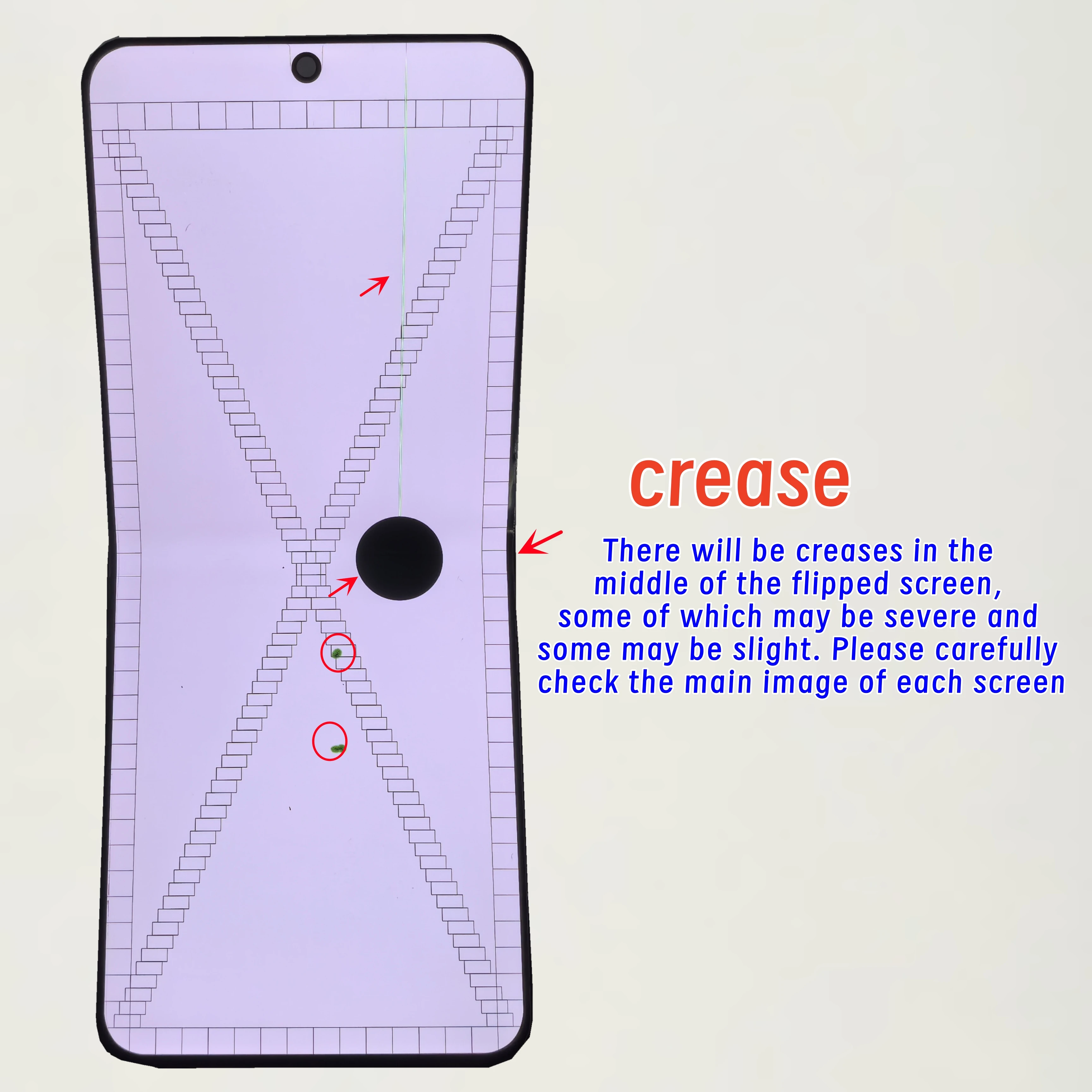 Фото Для Samsung Z Flip5 F731 F731B F731U F731W: Сменный Super AMOLED LCD-дисплей, компоненты для замены, черные точки и линии №5