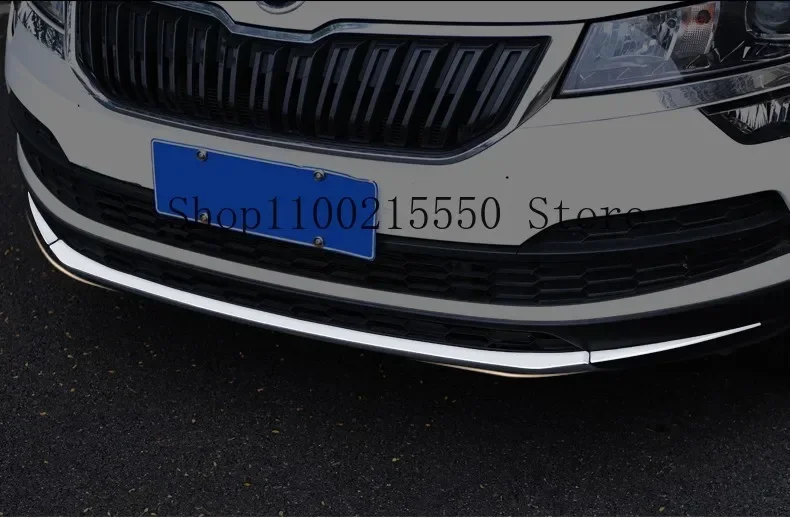 Автомобильная Передняя фоторамка из нержавеющей стали для Skoda Karoq 2017 2018 2019 2020 2021