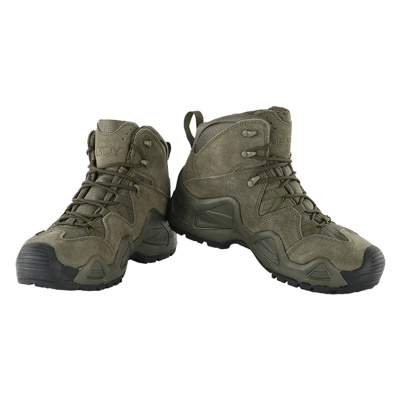 

Men's Outdoor Tactical Combat Boots Breathable Anti-Piercing Anti-Collision Wear-Resistant Nylon Boots Waterproof Climbing Shoes