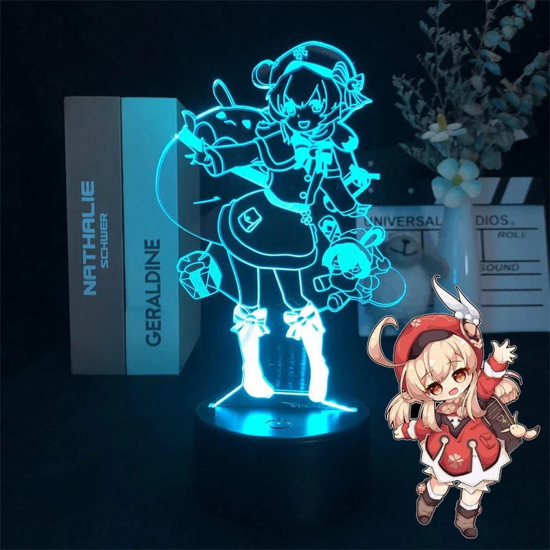 

Game Genshin Impact 3D Night Light Klee USB Plug-In Radio Lamp Event Gift Bedroom Decoration Table Lamp Ornament Children's Toys