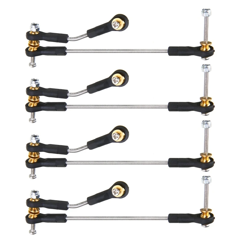 

4 Set Steering Pull Rod Servo Rod Upgrade Parts For WPL B14 B24 B16 B36 C14 C24 C44 1/16 RC Car Accessories
