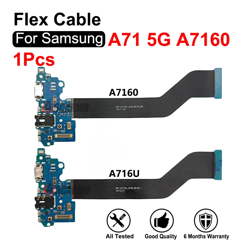 Для Samsung Galaxy A71 5G A716U A7160 USB зарядная док-станция зарядное устройство с разъемом для наушников гибкий кабель запасные части