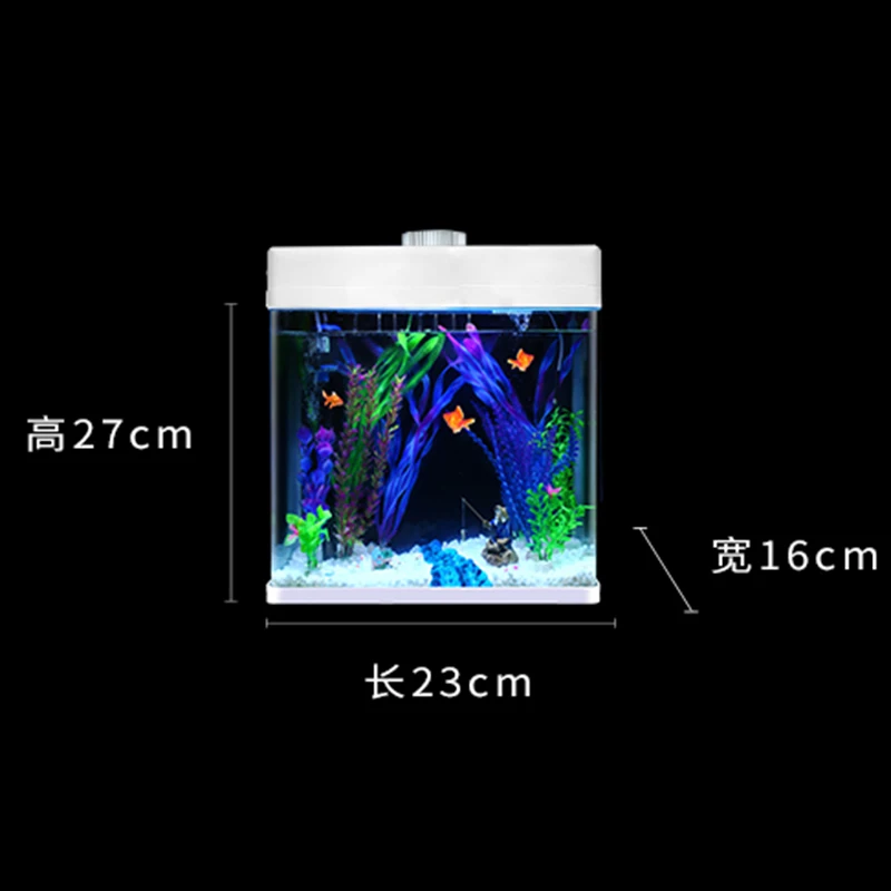 Стеклянный Водонепроницаемый умный аквариум современная маленькая Экологичная