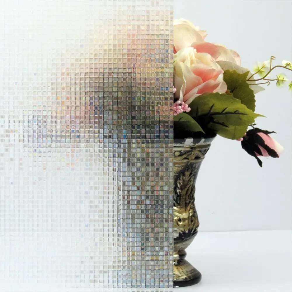 

90*300 Cm 3D Stained Mosaic Decorative Window Film Sun Block Glass Stickers Frosting Christmas Decorations For Home Window Cover