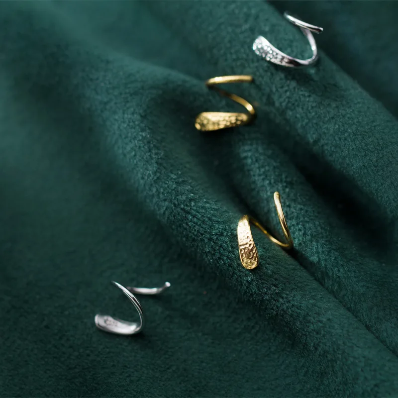 

S925 Silver Earrings Women's Simple Fashion Temperament Line Spiral Cute Earrings Earrings for Women Aretes De Mujer
