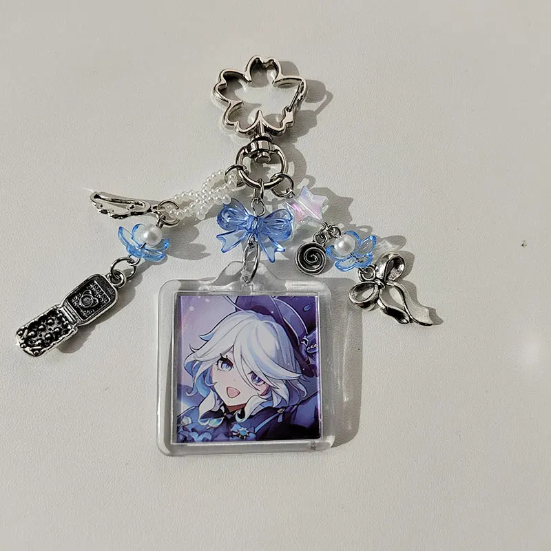 Ручная работа Furina Вдохновленный бисером брелок бант Звездные украшения