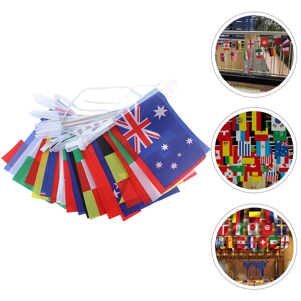 

Flag Flags String Party Country International World Banner Bunting The Banners Countries Soccer Decor Supplies Theme Decorative