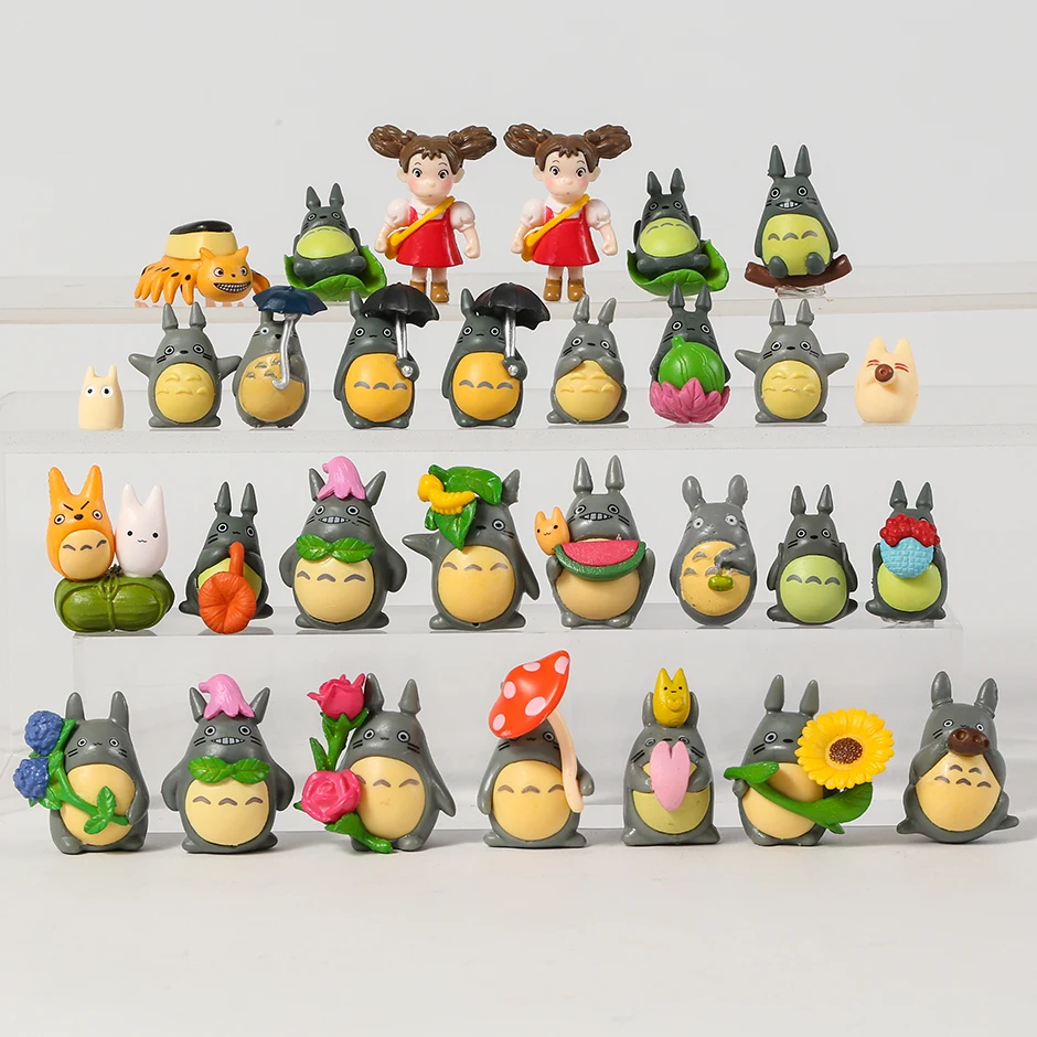 

Мини фигурки My Neighbor Totoro из ПВХ, игрушки, украшения, куклы 30 шт./компл. 1 ~ 4 см
