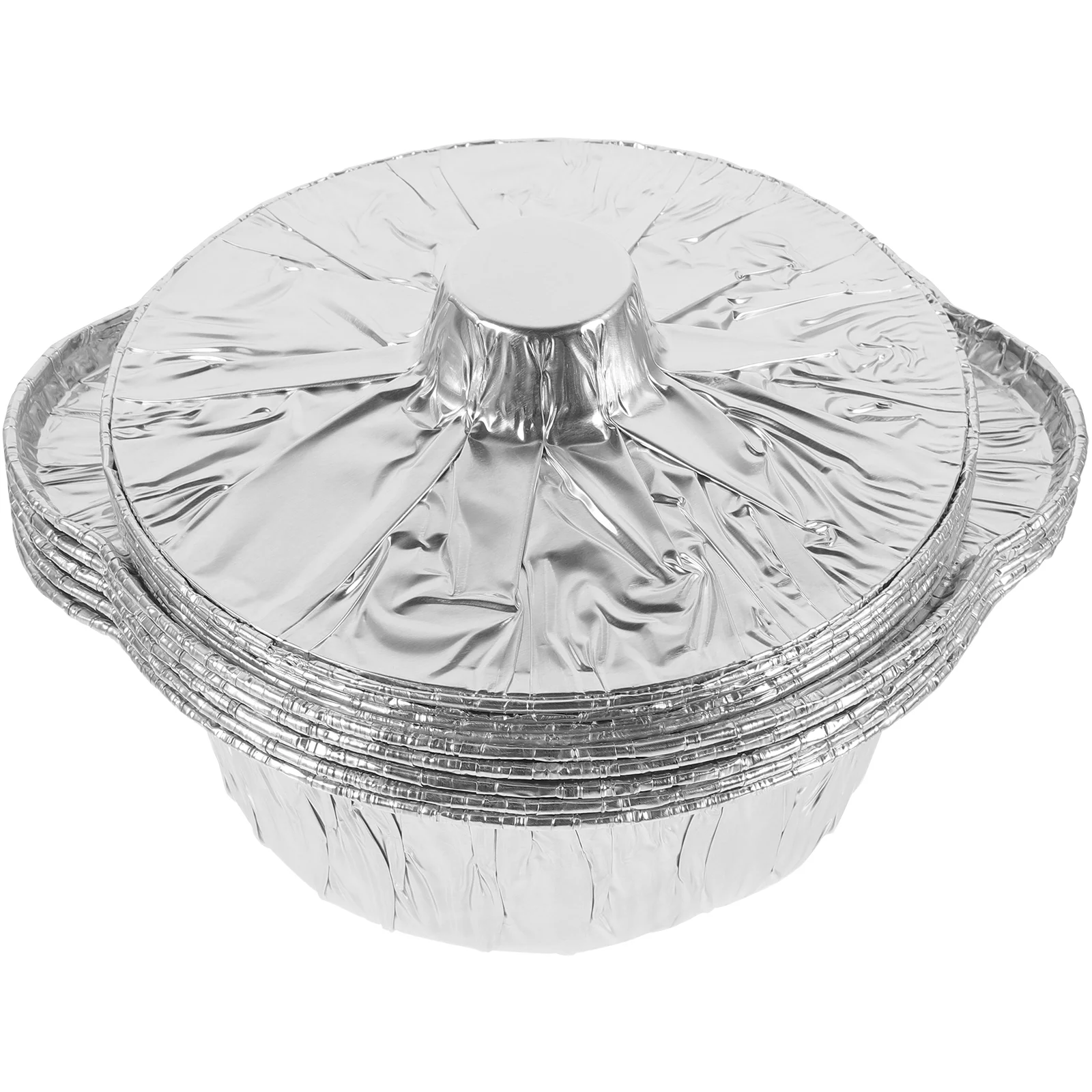 

Aluminum Foil Pans Foil Food Pots Cake Containers Barbecue Grill Pots Cake Mold Bakewares seasoning cup Baking Supply