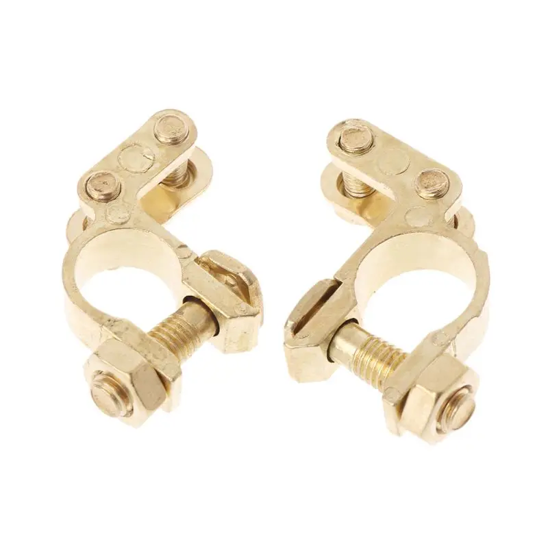 

2Pcs Durable Replacement Auto Car Terminal Clamp Clips Brass Connector