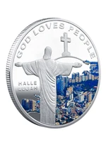 jesus christ religion gold plated coin commemor stock ethereum myth coins gods gift