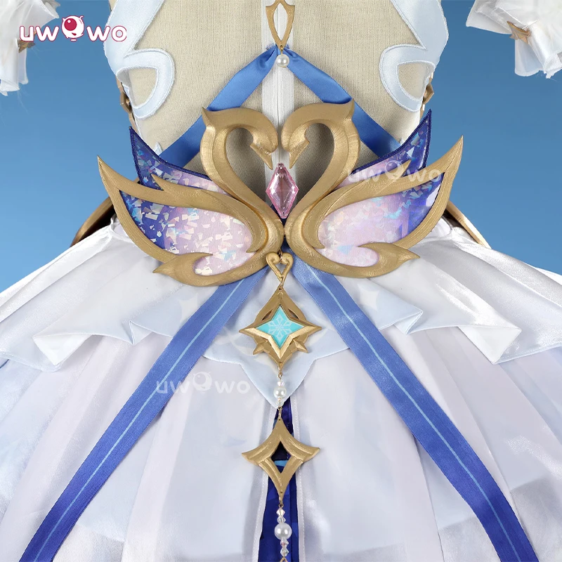 Фото Костюм для косплея UWOWO Odette из коллаборационной серии: Костюм для косплея Одэтте из игры Genshin Impact, балетный костюм, костюм на Хэллоуин №4