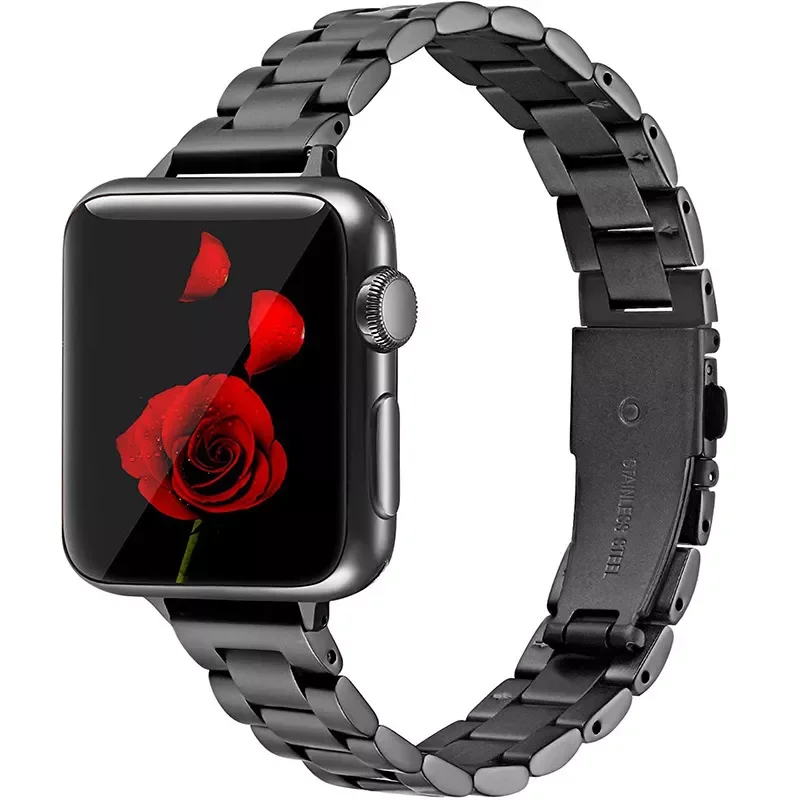 Stainless Steel Strap For Apple watch band 38mm 42mm Metal WatchBand 40mm 44mm Sport Bracelet for iWatch series 7 6/SE/5/4/3/2/1