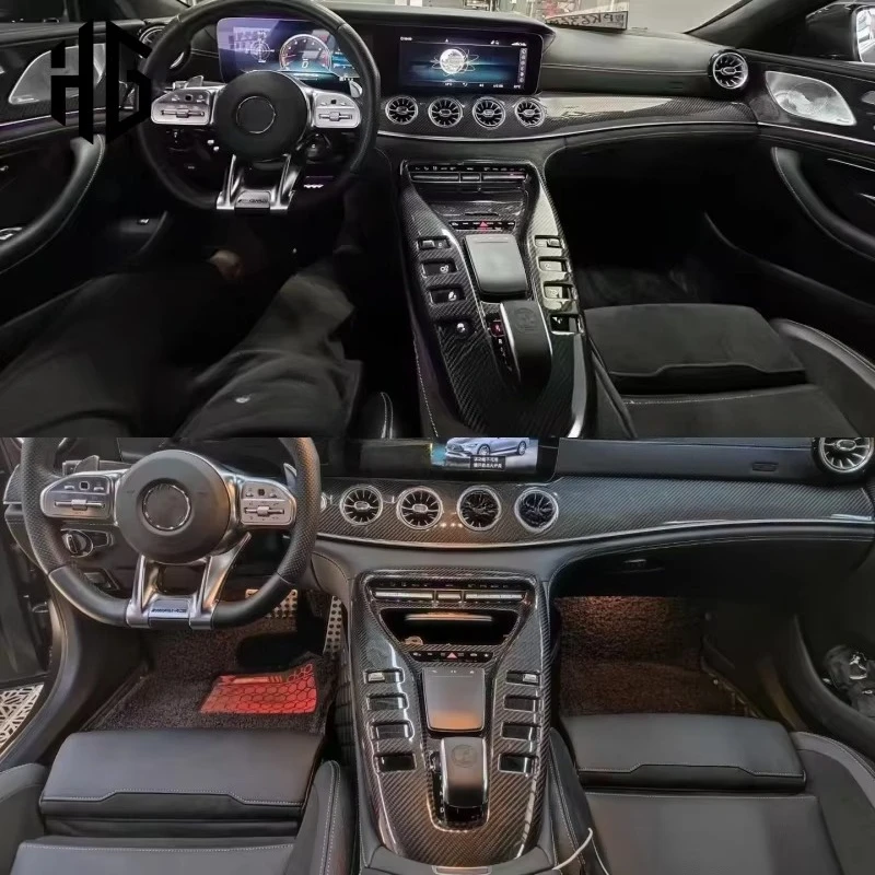 Фото Настоящий глянцевый бампер из карбона для GT43/GT50/GT53/GT63, крепление на винтах, автозапчасти №4