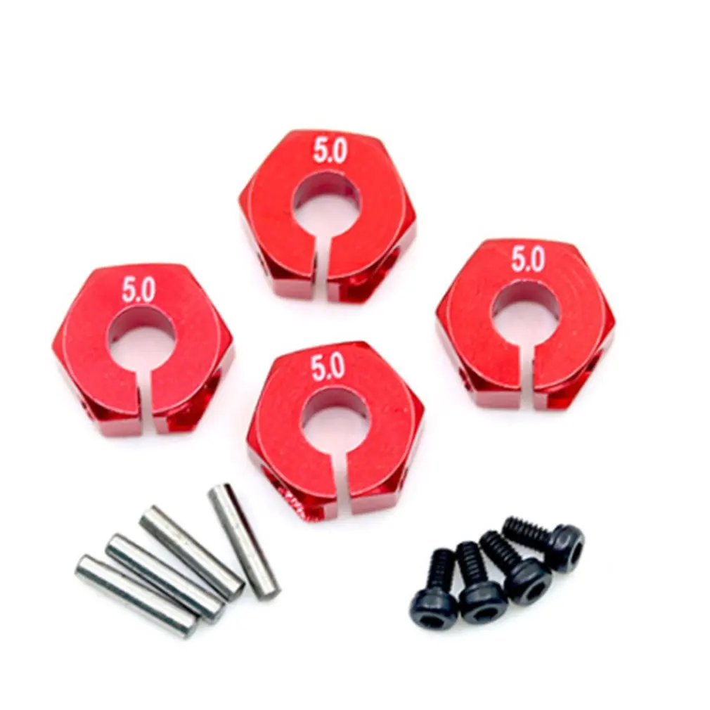 

4pcs/lot 5mm Thick 12mm Aluminum Wheel Hex Nut With Pins Drive Hubs 102042 Upgrade Parts For 4WD RC Car Himoto