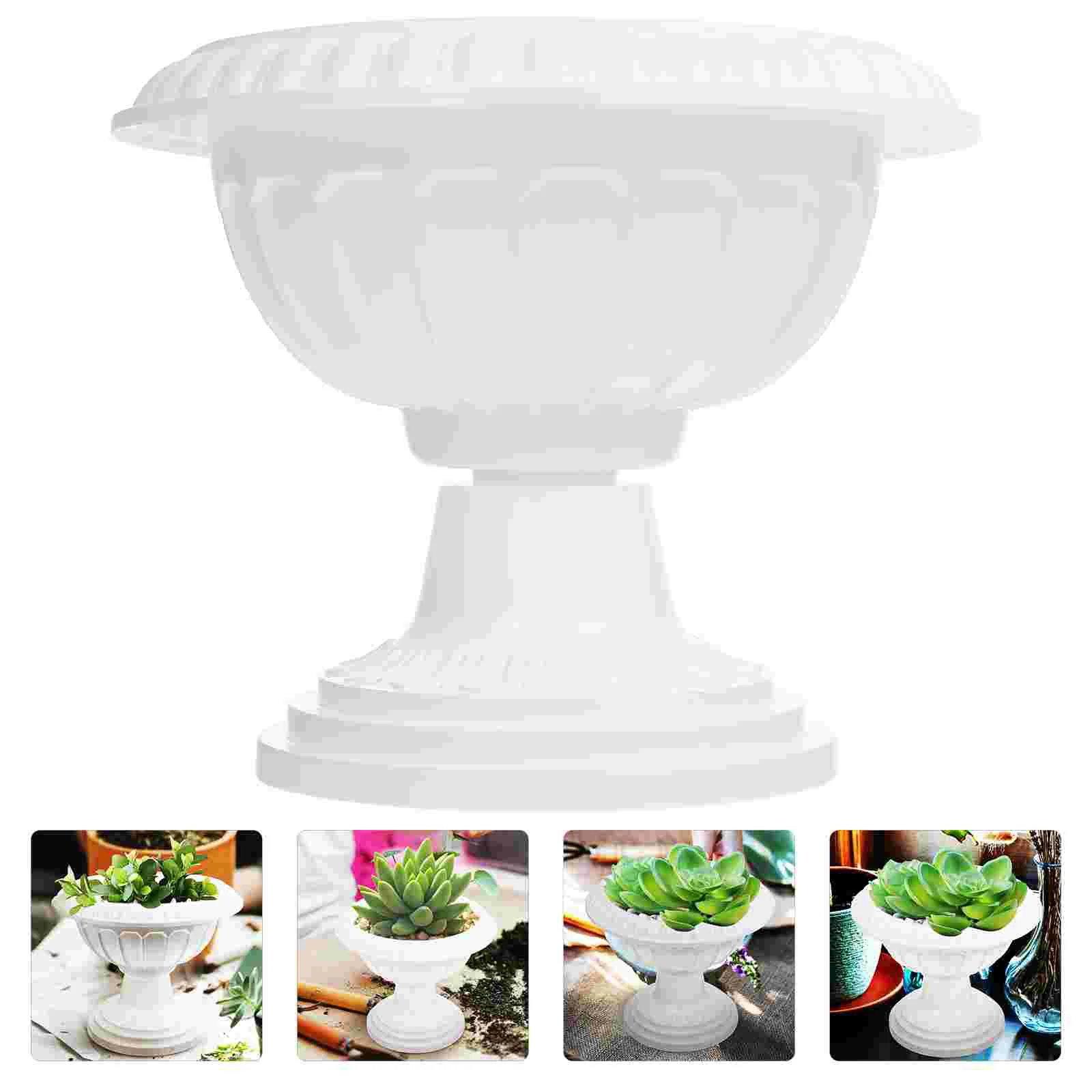 

Hydroponic Flower Pot Artificial Outdoor Flowers Planter Planting Pots Roman Column Flowerpot Plastic Simple Flowerpots Large