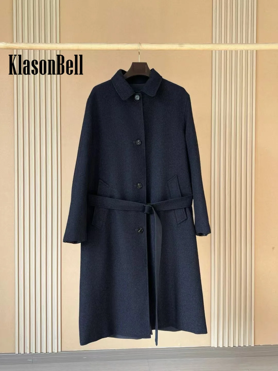 10.26 KlasonBell Мужская одежда Модная повседневная двусторонняя Длинный плащ с