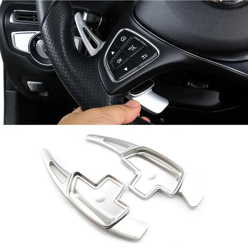 

A Pair Steering Wheel Paddle Shifter Extension For Mercedes Aluminum-Alloy Shift Paddle Blade