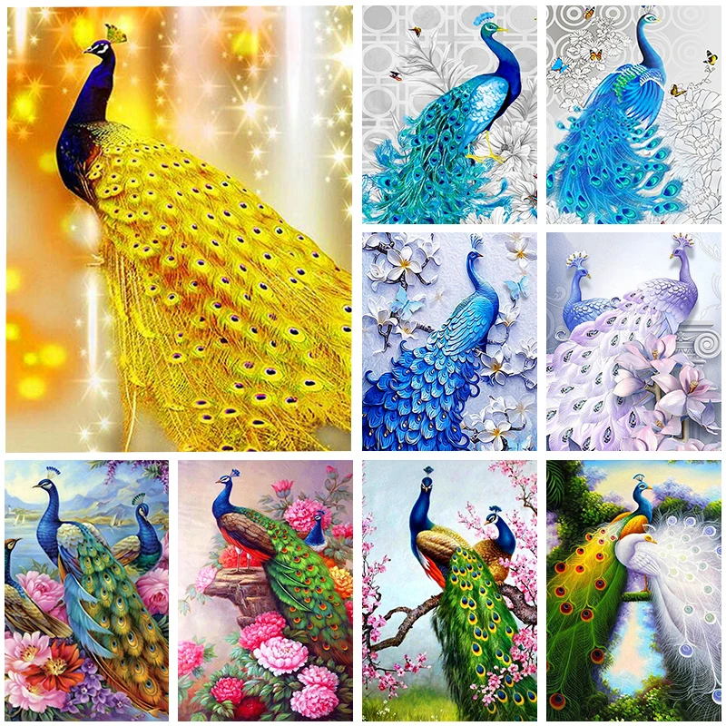 

Peacock Diamond Painting 5D DIY Animal Bird Diamond Mosaic Embroidery Cross Stitch Rhinestone Kit Wall Pendant