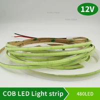 5mlot cob led strip ultra narrow 4mm dimmable light strip 12v 5wm 480leds color cabinets gaming rv lights wardrobes etc
