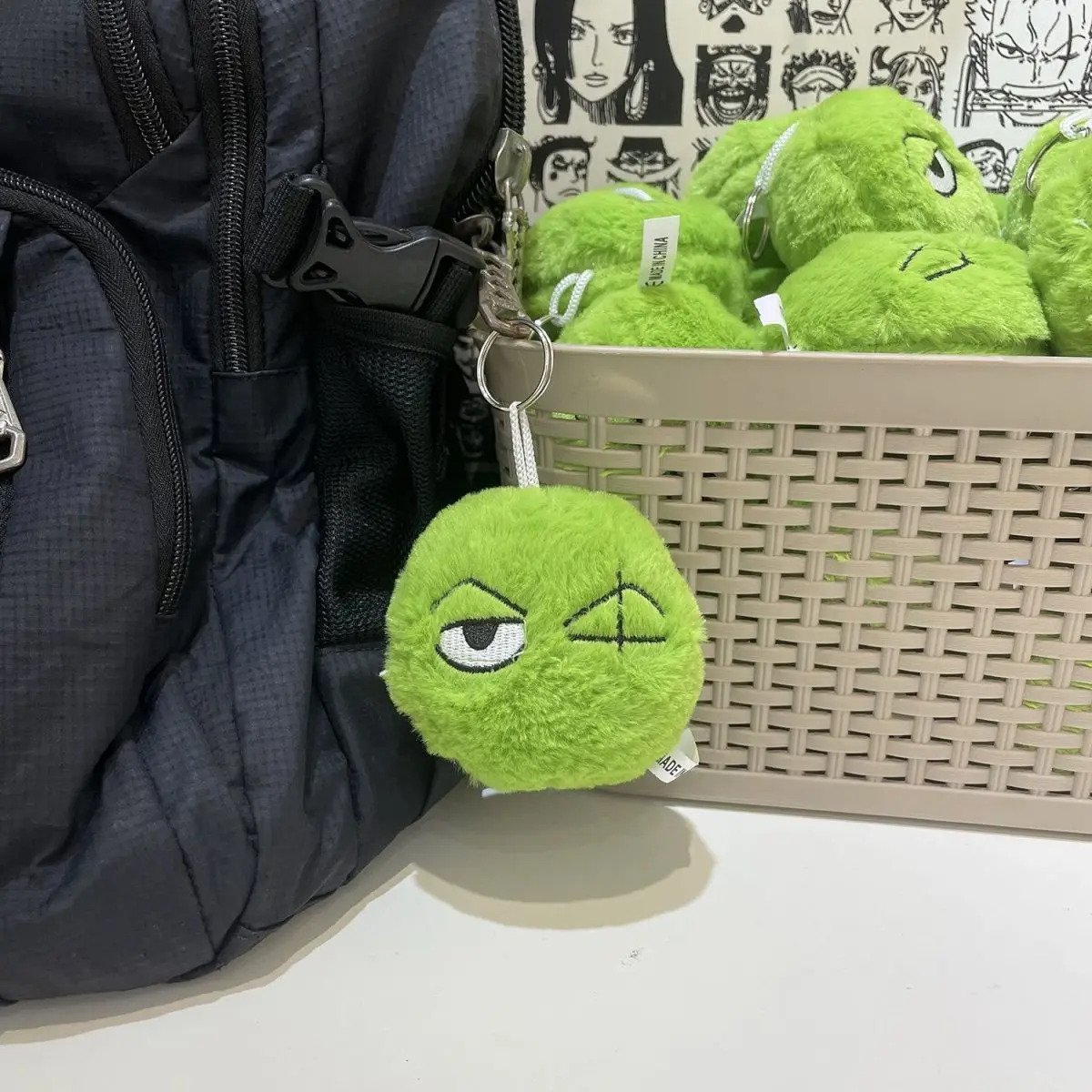 8 см цельный брелок Roronoa Zoro кулон говорящий вокал зеленые водоросли голова Зоро