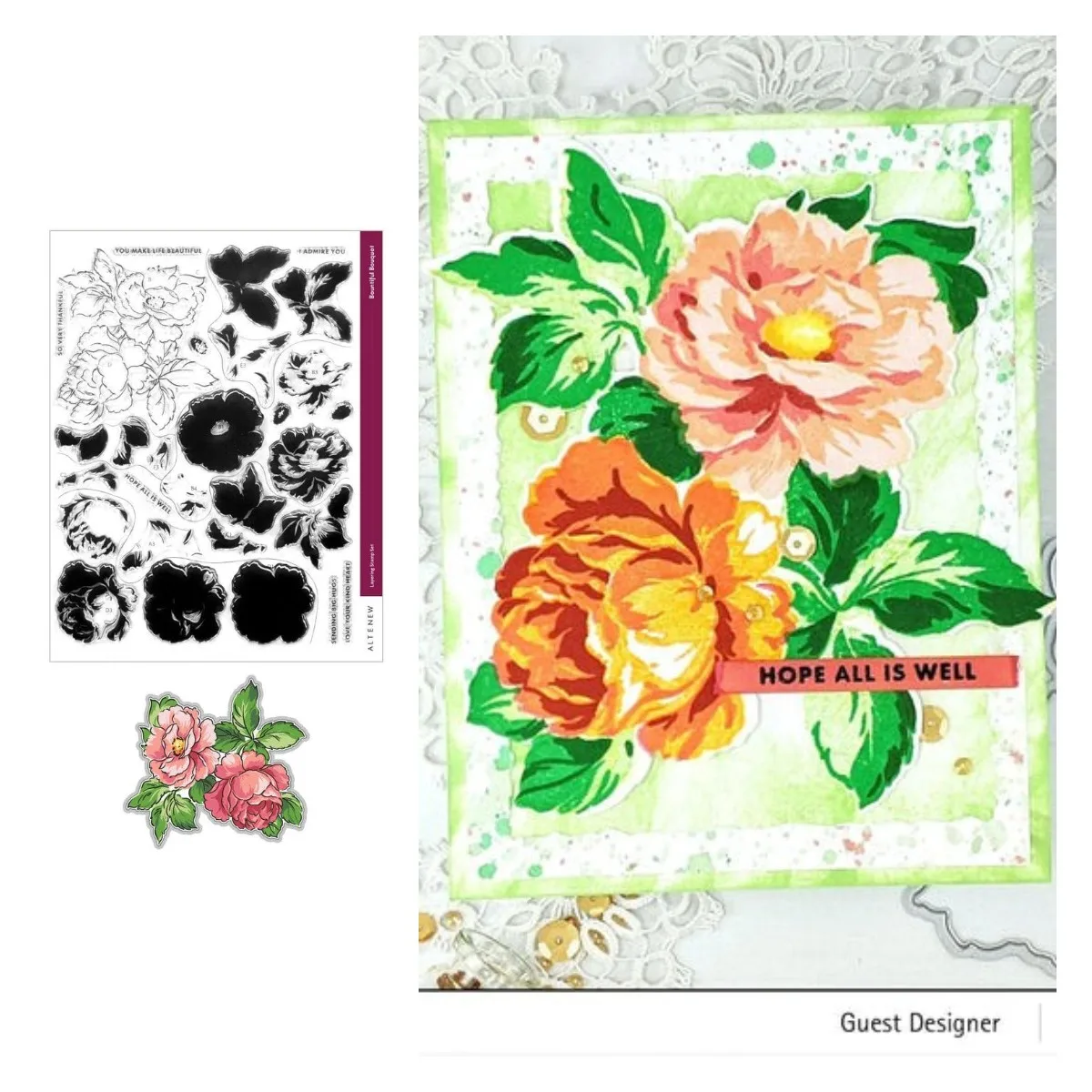 

Bountiful Bouquet Stamp & Die Bundle For 2022 Scrapbook Diary Decoration Embossing Template Diy Greeting Card Handmade