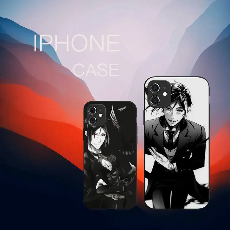 

Black Butler Japanese anime Phone Case For iphone 12 11 13 7 8 6 s plus x xs xr pro max mini shell