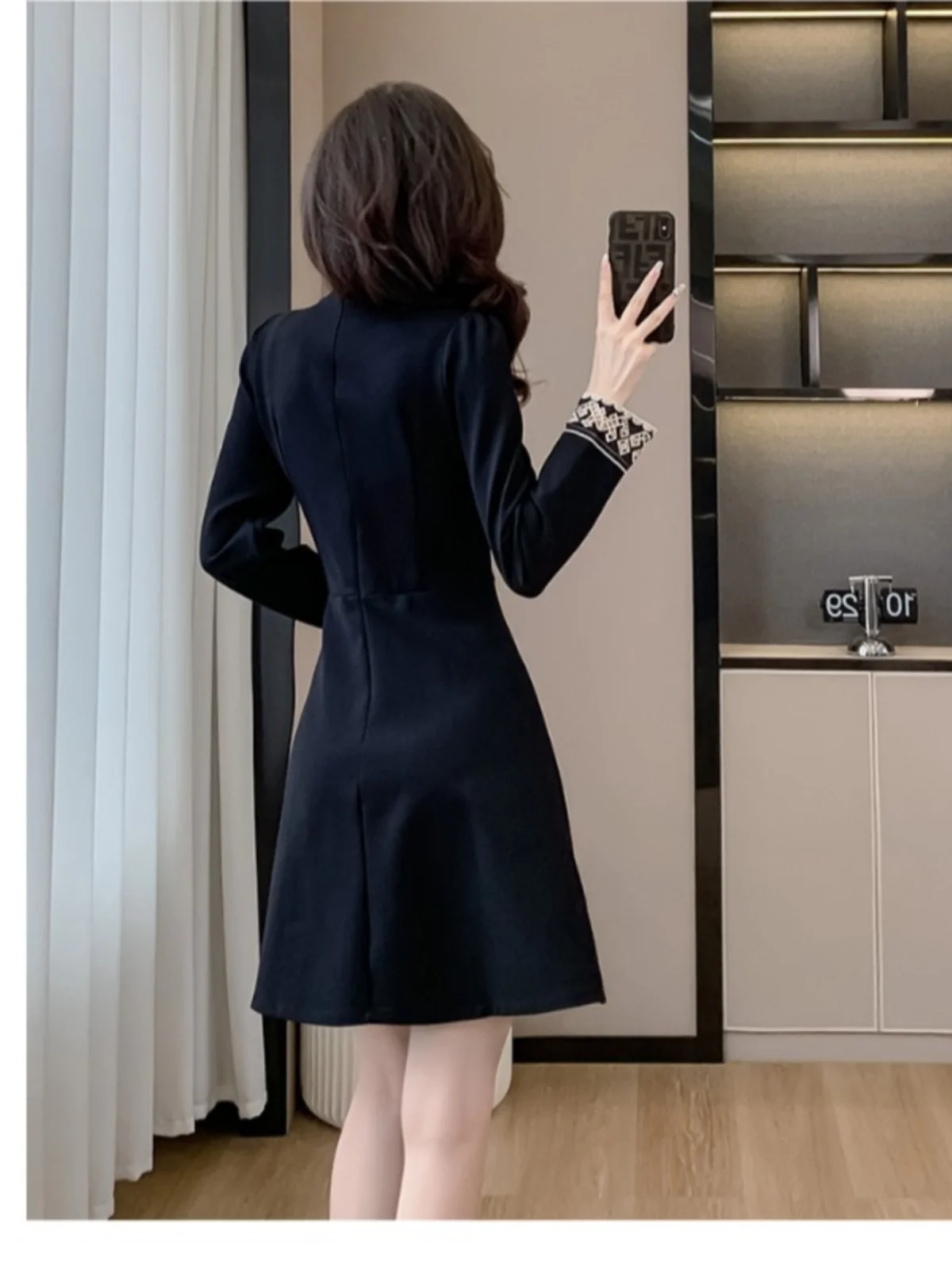 Новое китайское платье Sle National на флисовой подкладке женское весенне-осеннее