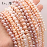 lvqiqi natural freshwater pearl high quality round beads for jewelry making irregular beads diy bracelet necklace accessories