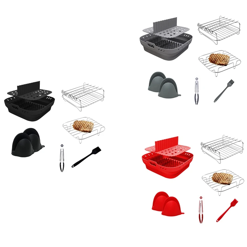 Аэрофритюрница силиконовая форма корзина набор лотков квадратная фритюрница