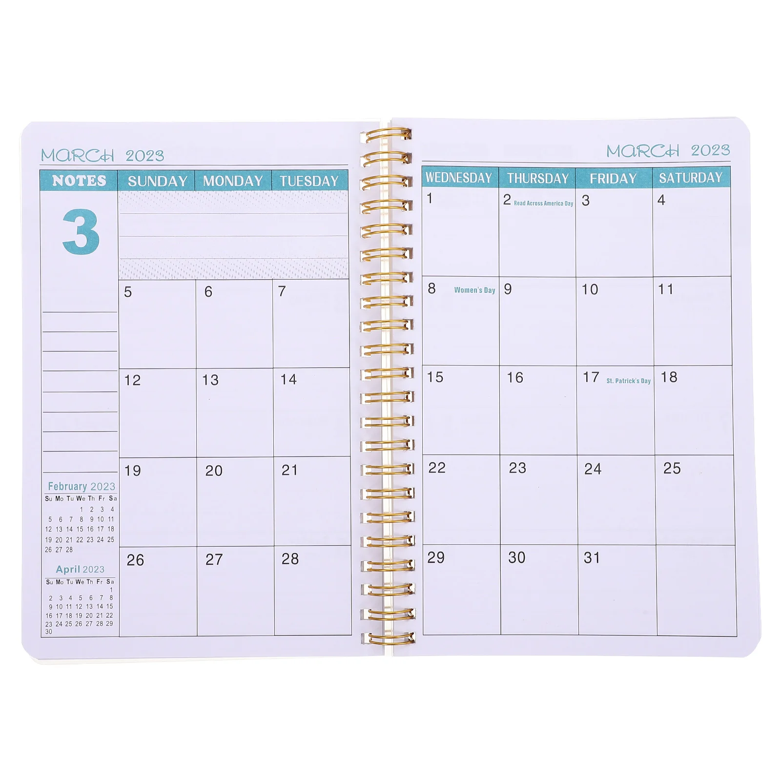 

Ежемесячный блокнот-планировщик, еженедельный ежедневный календарь, Женский журнал, академический спиральный блокнот, назначение для студентов на английском языке