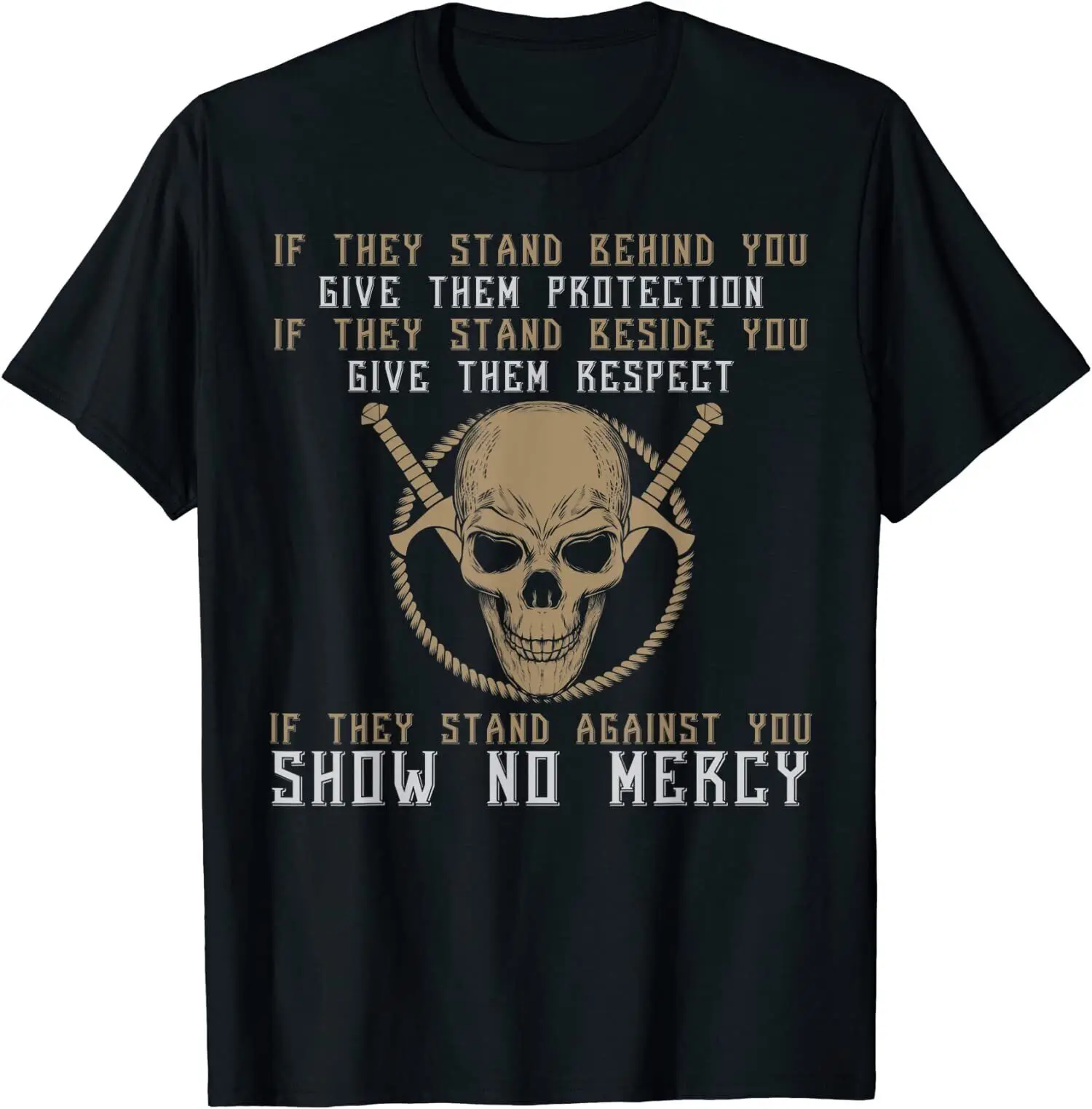 

Cool Quotes If They Stand Behind Hip Hop Cotton T Shirt Men Casual Short Sleeve Tees Tops Dropshipping