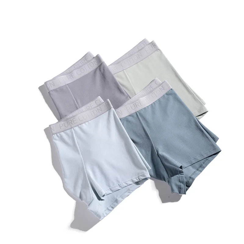 3Pcs Men Boxer Shorts Pure Color Cotton Underwear Man Boxershorts Breathable Male Panties Boxers Hombre U Pouch Bulge Underwear