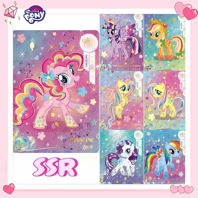Hasbro натуральная карта My Little Pony Rainbow SSR Fluttershy Rarity аниме периферийные устройства для