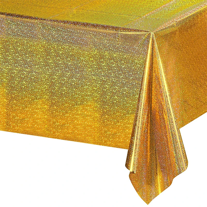 S For Gold Graduation Disco Birthday Party Tablecloth Supplies