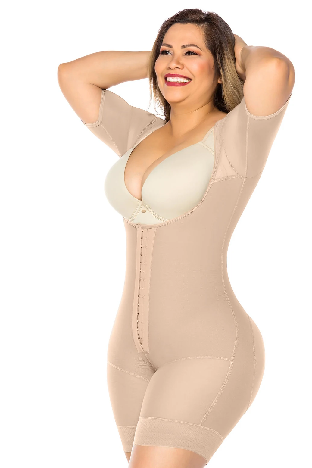 Fajas Firm Control Bodysuit for Women, High Waist Tummy Control Underwear with Butt Lifting Effect