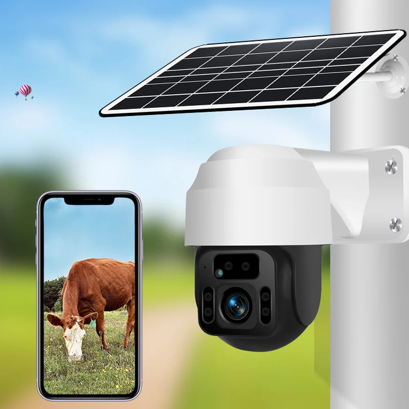 

New design night vision solar powered outdoor camera for car park lot