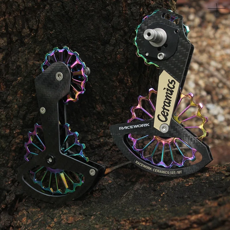 

RACEWORK road bike carbon fiber ceramic rear derailleur guide wheel for Shimano R7000/R8000/R8050/R8070/R9170/R9150/R9100
