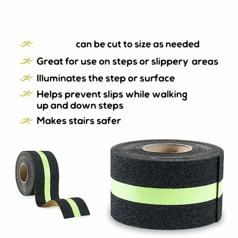 50MM*1/2M PET Stairs Luminous  Anti-slip Tape Warning Anti-fouling Waterproof Sticker Grip Glow In The Dark Self Adhesive Tapes images - 6