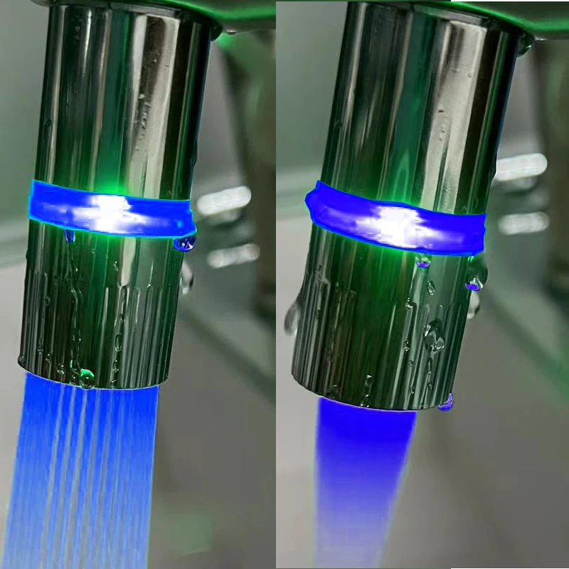 Светящийся в воде светодиодный аэратор светильник душа