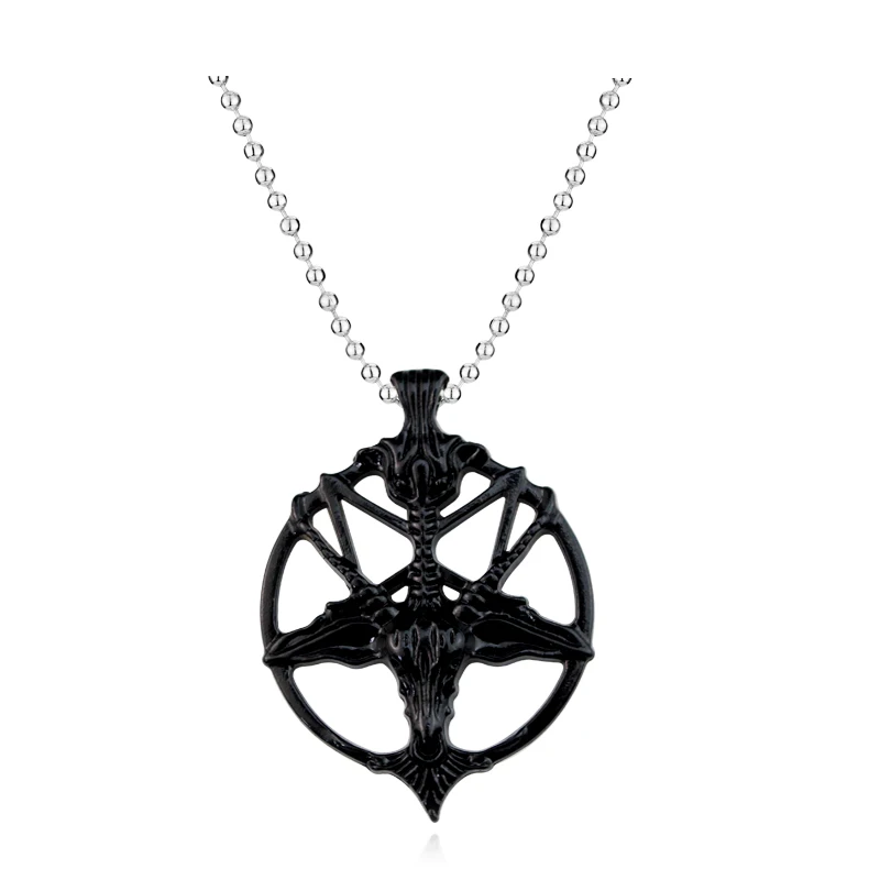 Ожерелье Pan God с подвеской в виде черепа модная винтажная цепочка унисекс кулоном