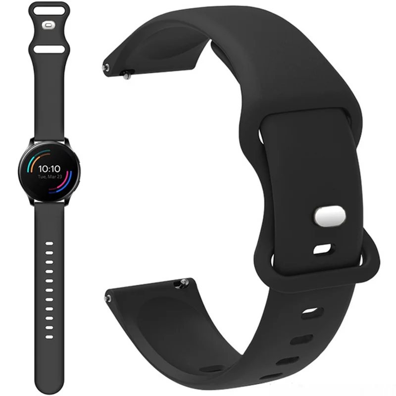 

Ремешок силиконовый для Samsung Galaxy Watch 6 3 4 5 Pro Active 2 40 44 мм Gear S2, мягкий спортивный браслет для Huami Amazfit, 22 20 мм