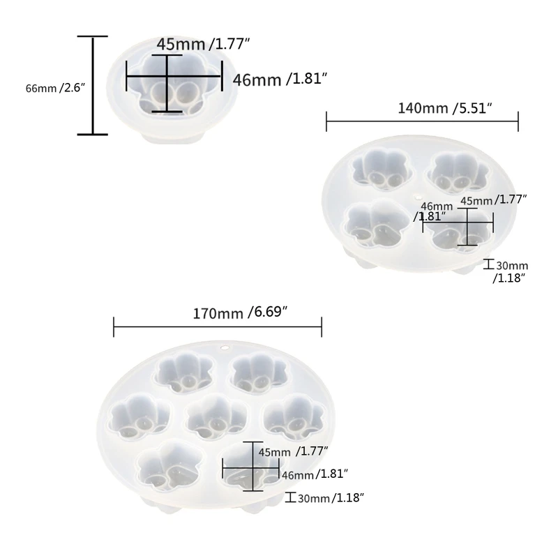 652F силиконовая форма для лап пищевого класса многоразовая животных выпечки